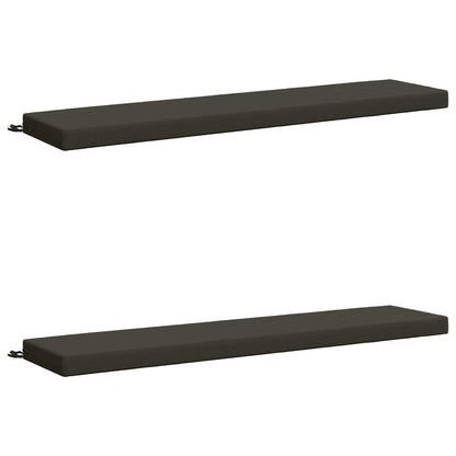 vidaXL 2-Piece Bench Cushions SOEST 2 pcs 100% Polyester Anthracite 2