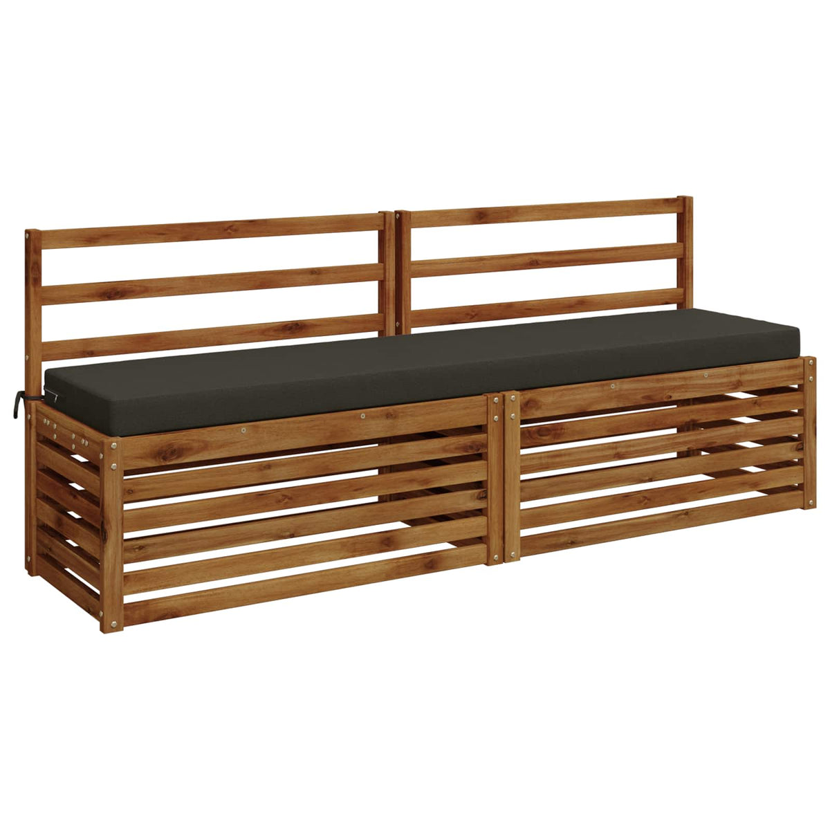 vidaXL 2-Piece Bench Cushions SOEST 2 pcs 100% Polyester Anthracite 3