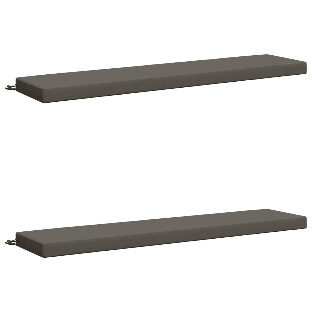 vidaXL 2-Piece Bench Cushions SOEST 2 pcs 100% Polyester Grey 2