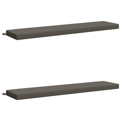 vidaXL 2-Piece Bench Cushions SOEST 2 pcs 100% Polyester Grey 2