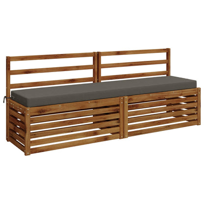 vidaXL 2-Piece Bench Cushions SOEST 2 pcs 100% Polyester Grey 3