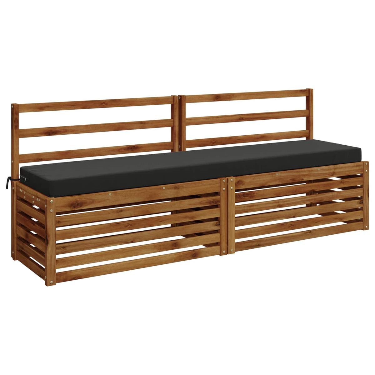 vidaXL 2-Piece Bench Cushions SOEST 2 pcs 100% Polyester Anthracite 3