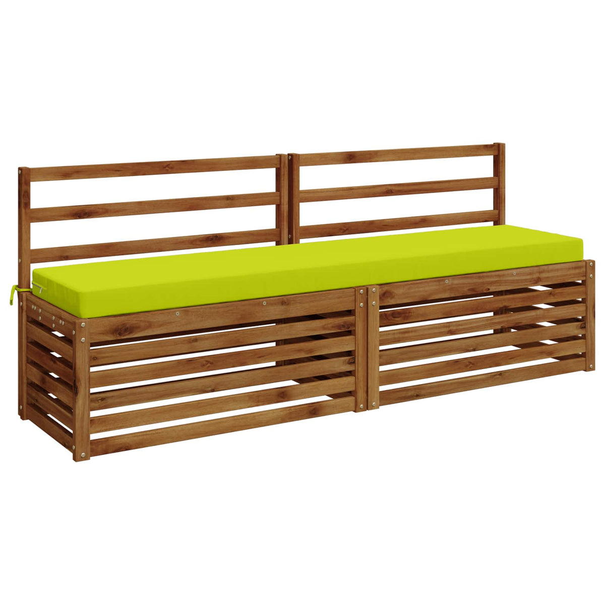 vidaXL 2-Piece Bench Cushions SOEST 2 pcs 100% Polyester Bright Green 3