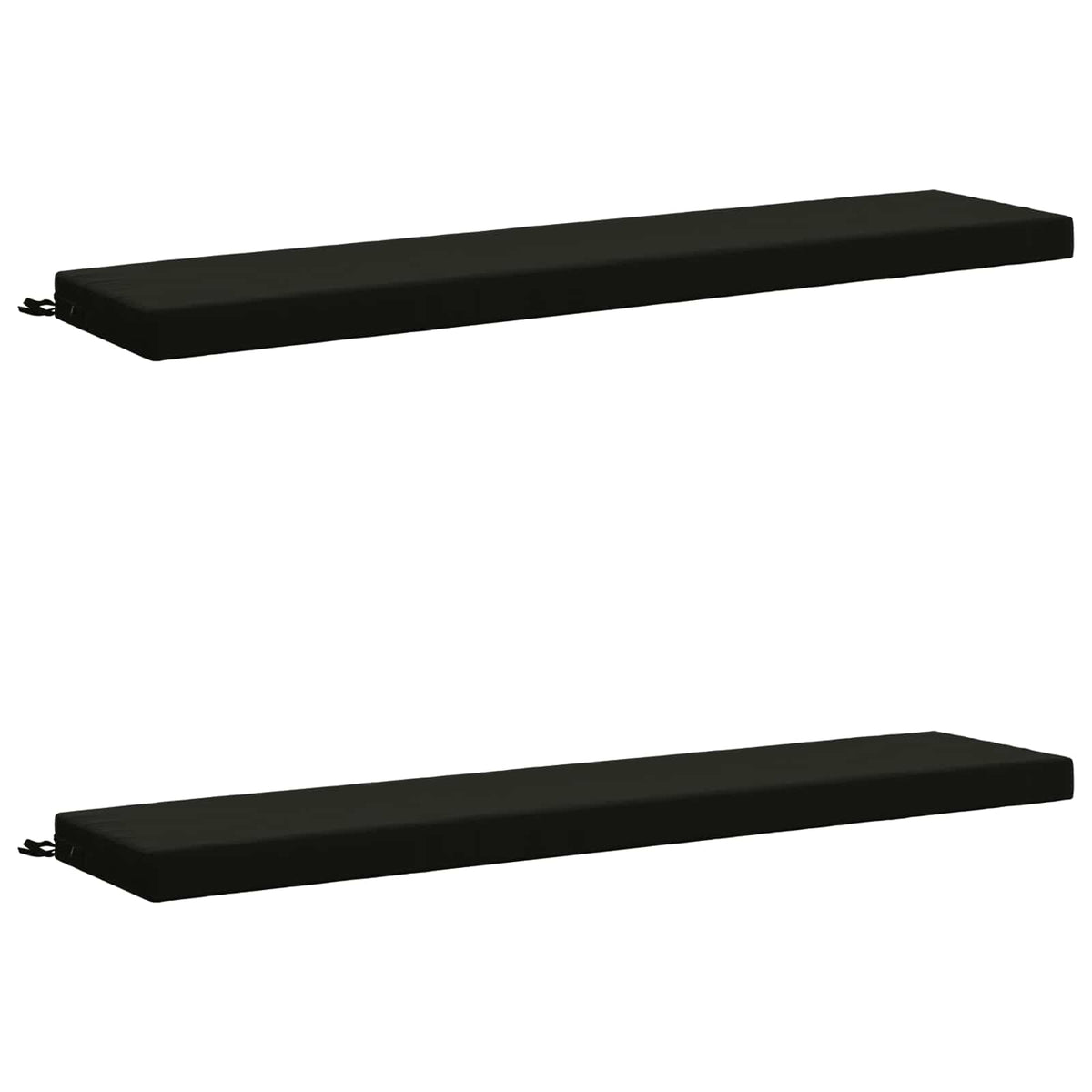 vidaXL 2-Piece Bench Cushions SOEST 2 pcs 100% Polyester Black 2