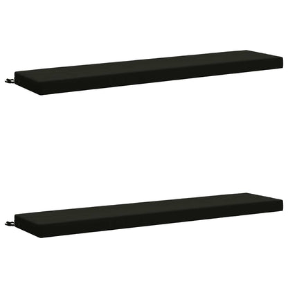 vidaXL 2-Piece Bench Cushions SOEST 2 pcs 100% Polyester Black 2