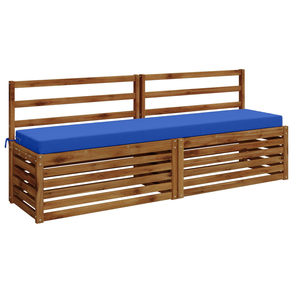 vidaXL 2-Piece Bench Cushions SOEST 2 pcs 100% Polyester Royal Blue 3
