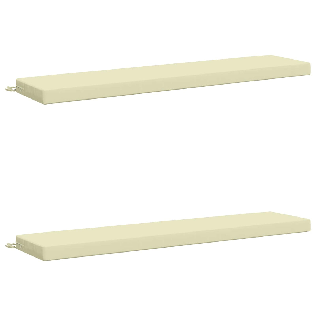 vidaXL 2-Piece Bench Cushions SOEST 2 pcs 100% Polyester Cream 2