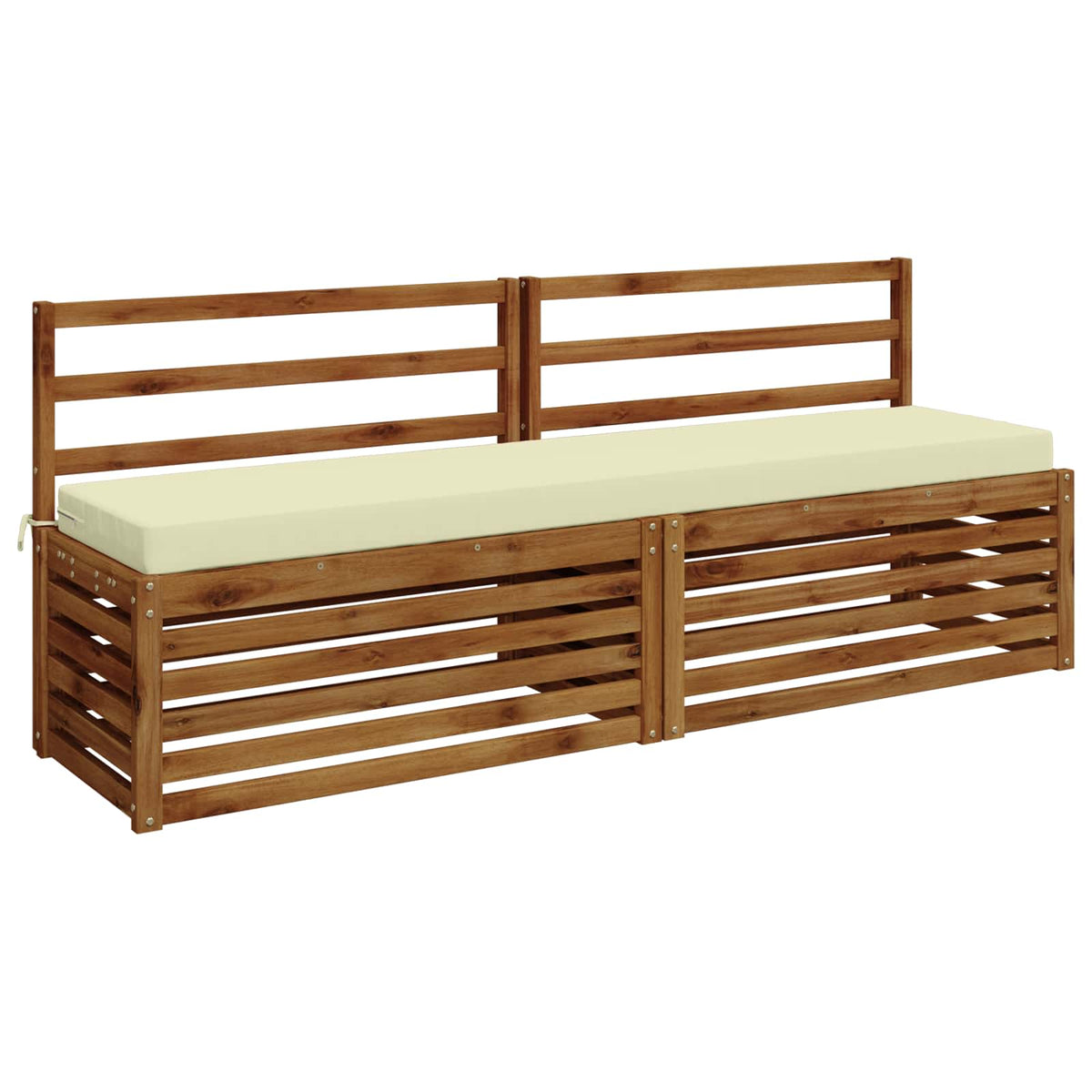 vidaXL 2-Piece Bench Cushions SOEST 2 pcs 100% Polyester Cream 3