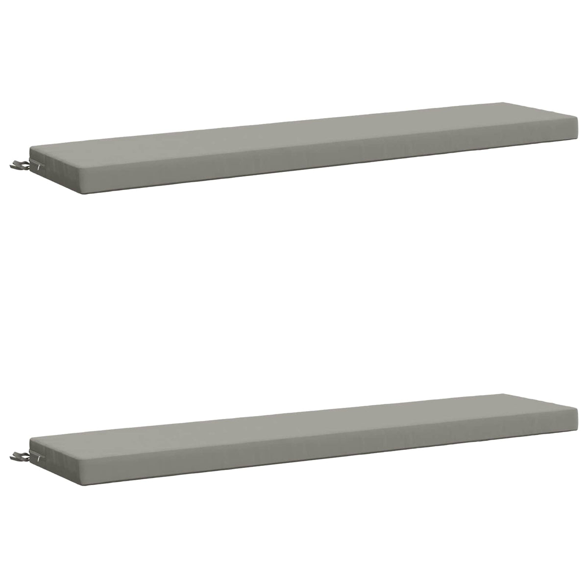 vidaXL 2-Piece Bench Cushions SOEST 100% Polyester Grey 2