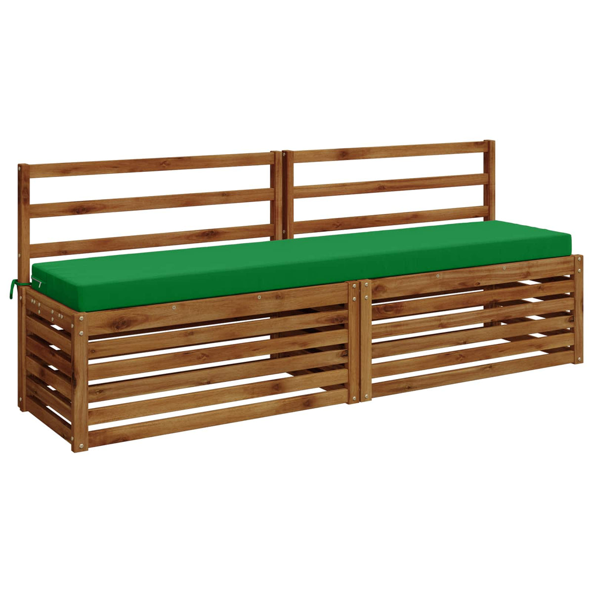 vidaXL 2-Piece Bench Cushions SOEST 2 pcs 100% Polyester Green 3