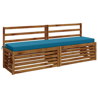 vidaXL 2-Piece Bench Cushions SOEST 2 pcs 100% Polyester Light Blue 3