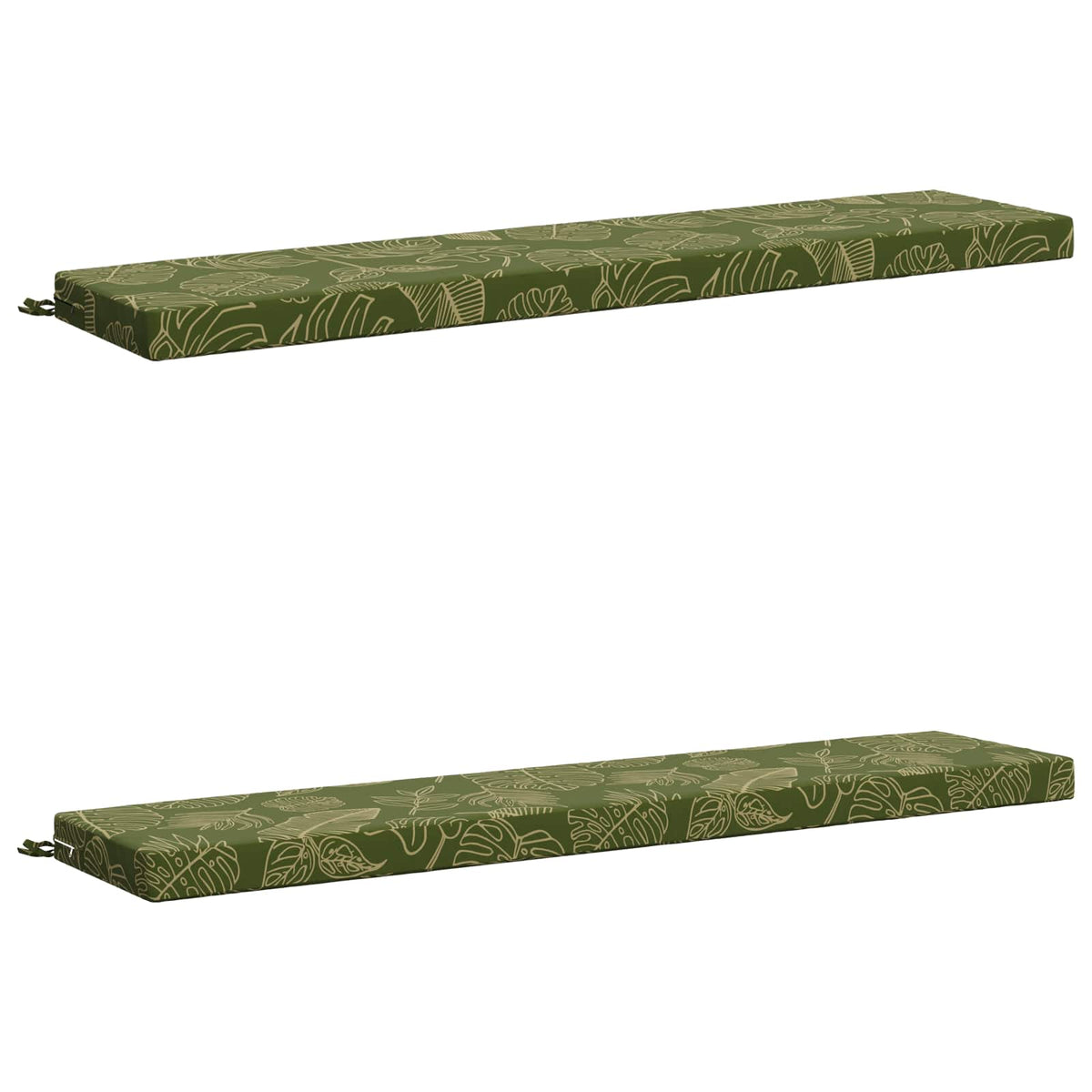 vidaXL 2-Piece Bench Cushions SOEST 2 pcs 100% Polyester Leaf Design 2