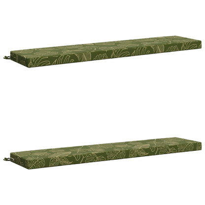 vidaXL 2-Piece Bench Cushions SOEST 2 pcs 100% Polyester Leaf Design 2