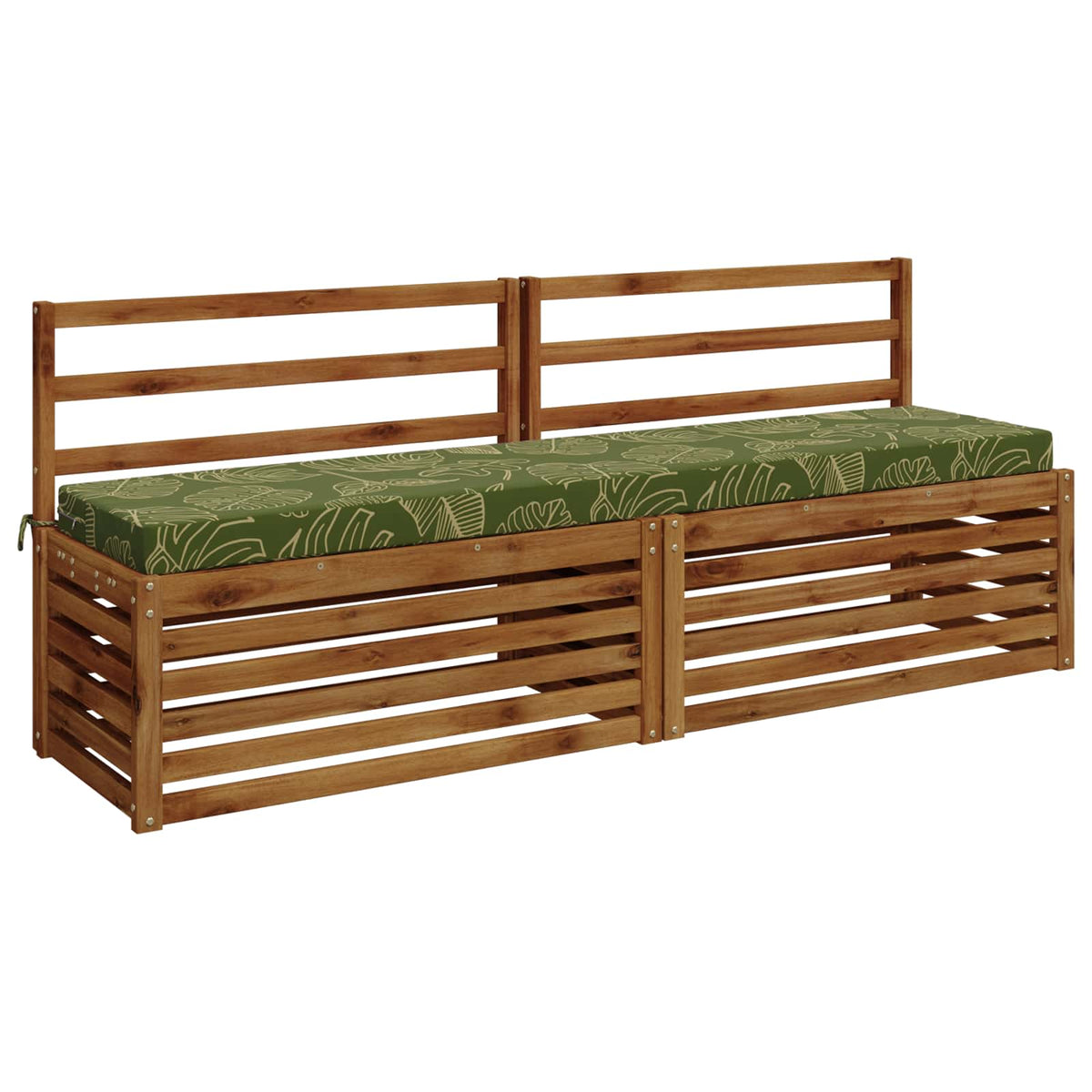 vidaXL 2-Piece Bench Cushions SOEST 2 pcs 100% Polyester Leaf Design 3