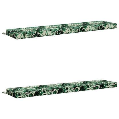 vidaXL 2-Piece Bench Cushions SOEST 2 pcs 100% Polyester Leaf Pattern 2