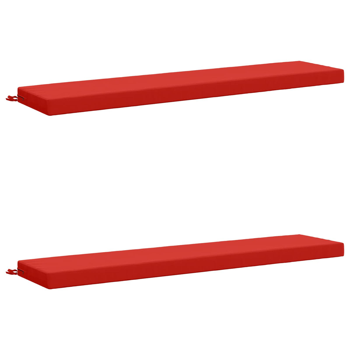 vidaXL 2-Piece Bench Cushions SOEST 2 pcs 100% Polyester Red 2
