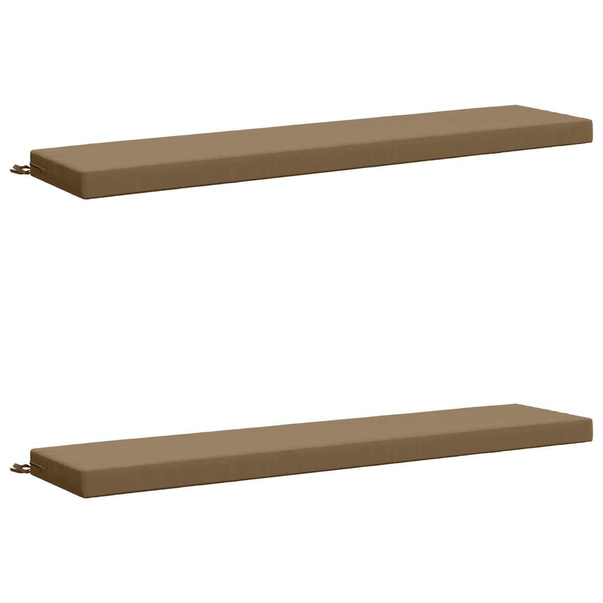 vidaXL 2-Piece Bench Cushions SOEST 2 pcs 100% Polyester Taupe 2