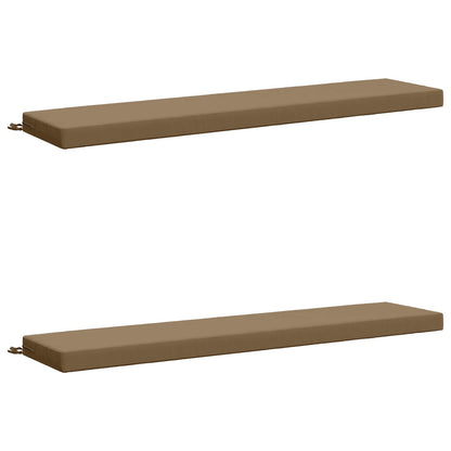 vidaXL 2-Piece Bench Cushions SOEST 2 pcs 100% Polyester Taupe 2
