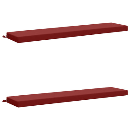 vidaXL 2-Piece Bench Cushions SOEST 2 pcs 100% Polyester Wine Red 2
