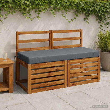 vidaXL Bench Cushions SOEST 2 pcs 100% Polyester Blue 120 x 50 x 8 cm 1