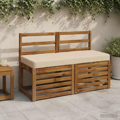 Bench Cushions SOEST 2 pcs 100% Polyester Cream
