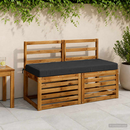 Bench Cushions SOEST 2 pcs 100% Polyester Anthracite 1