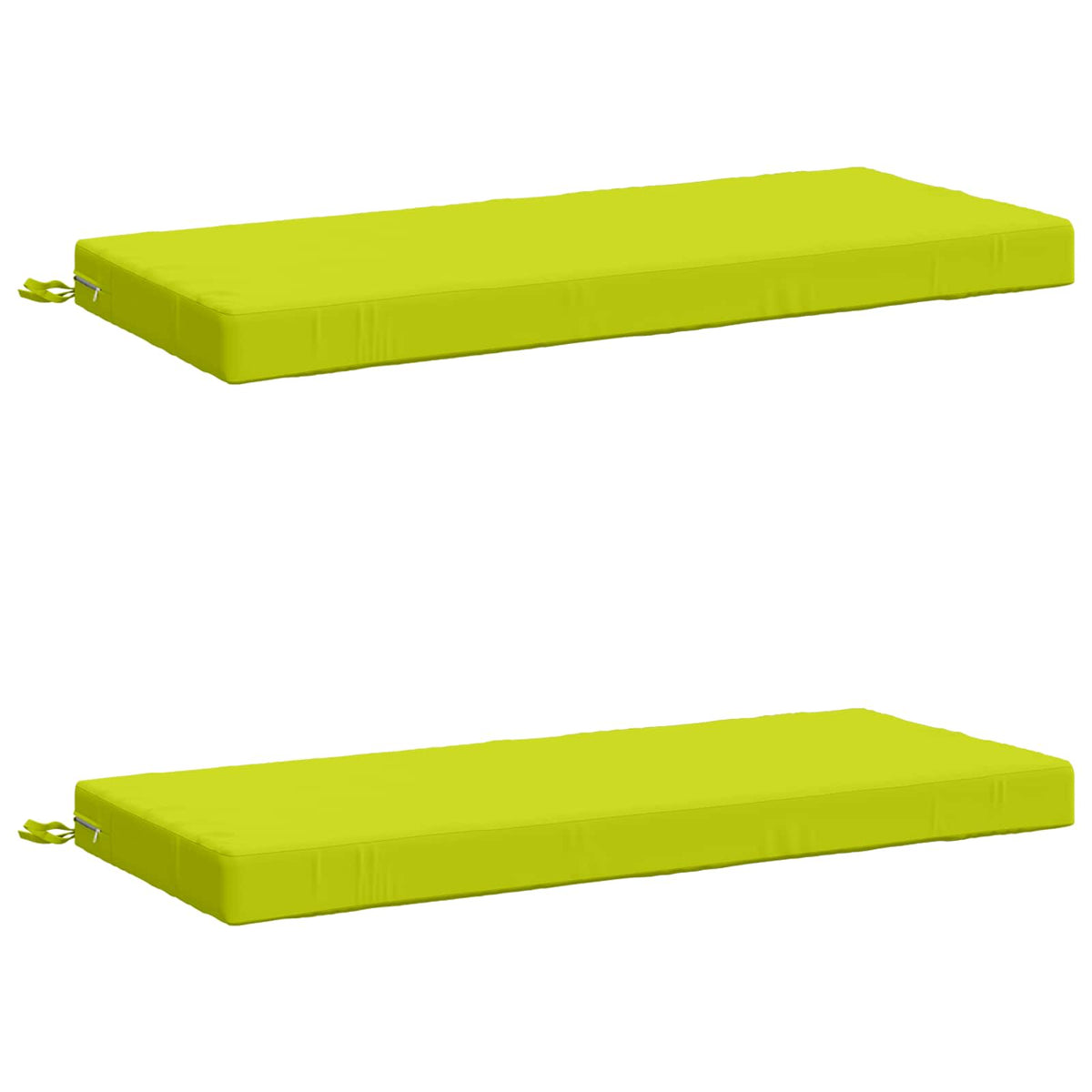 Bench Cushions SOEST 2 pcs Polyester Depth 50 cm Height 8 cm Width 110 cm Bright green