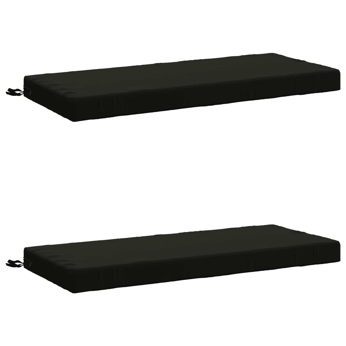 Bench Cushions SOEST 2 pcs Polyester Depth 50 cm Height 8 cm Width 110 cm Black