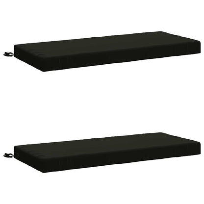 Bench Cushions SOEST 2 pcs Polyester Depth 50 cm Height 8 cm Width 110 cm Black