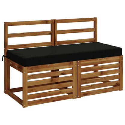 Bench Cushions SOEST 2 pcs Polyester Depth 50 cm Height 8 cm Width 110 cm Black