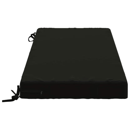 vidaXL Bench Cushions SOEST 2 pcs 100% Polyester Black 110 x 50 x 8 cm 5