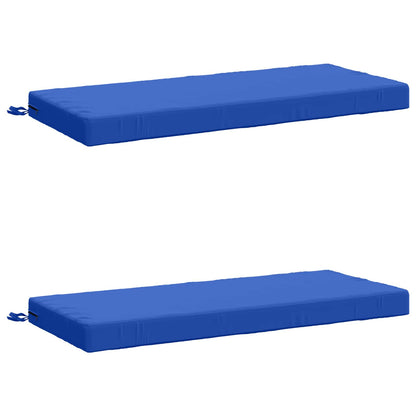 Bench Cushions SOEST 2 pcs Polyester Depth 50 cm Height 8 cm Width 110 cm Royal blue