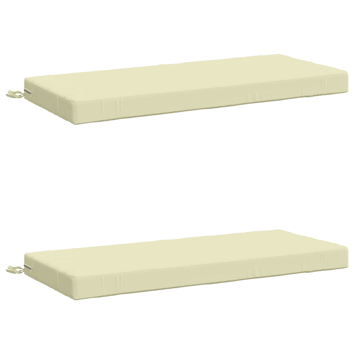 Bench Cushions SOEST 2 pcs Polyester Depth 50 cm Height 8 cm Width 110 cm Cream
