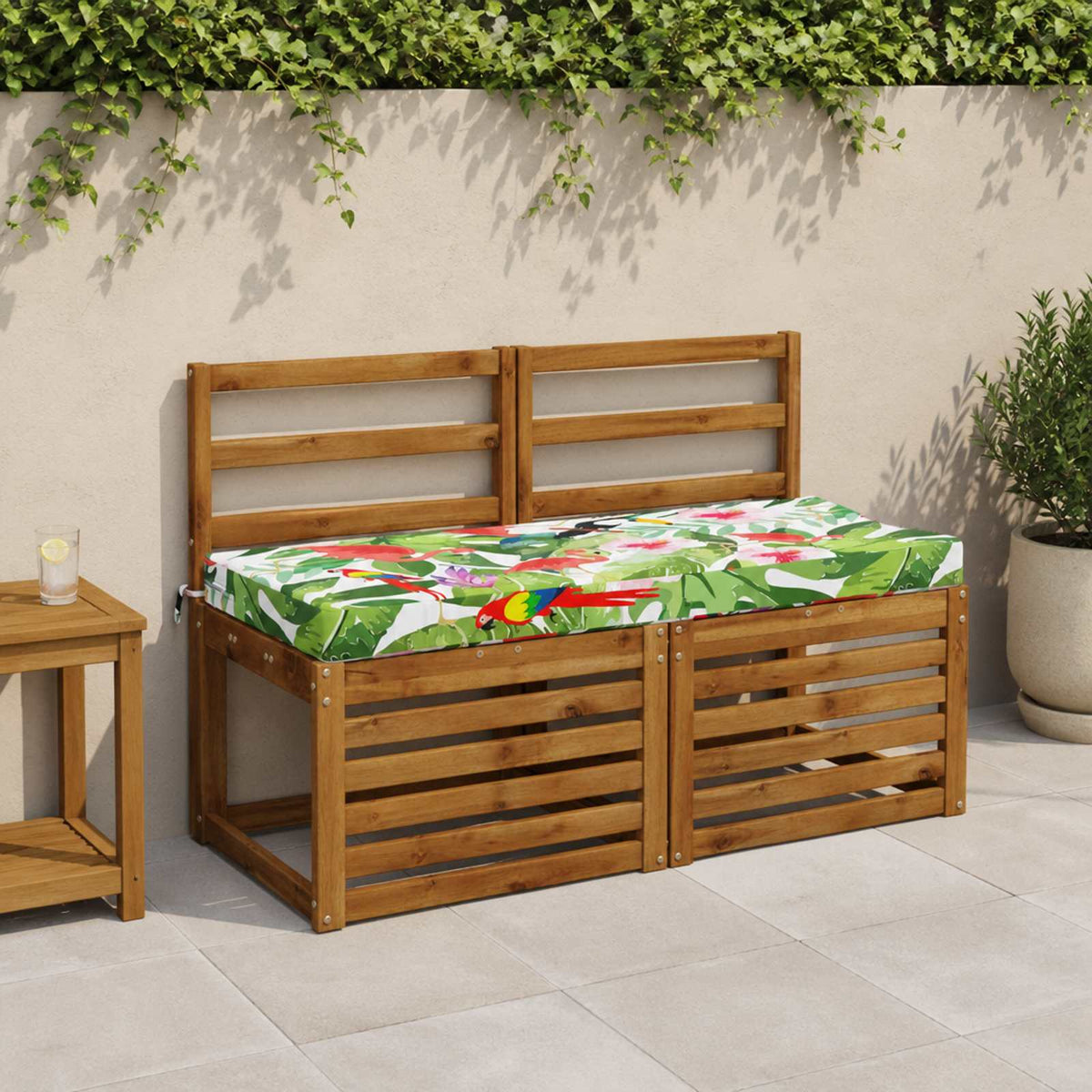 vidaXL Bench Cushions SOEST 2 pcs 100% Polyester Multicolour 1
