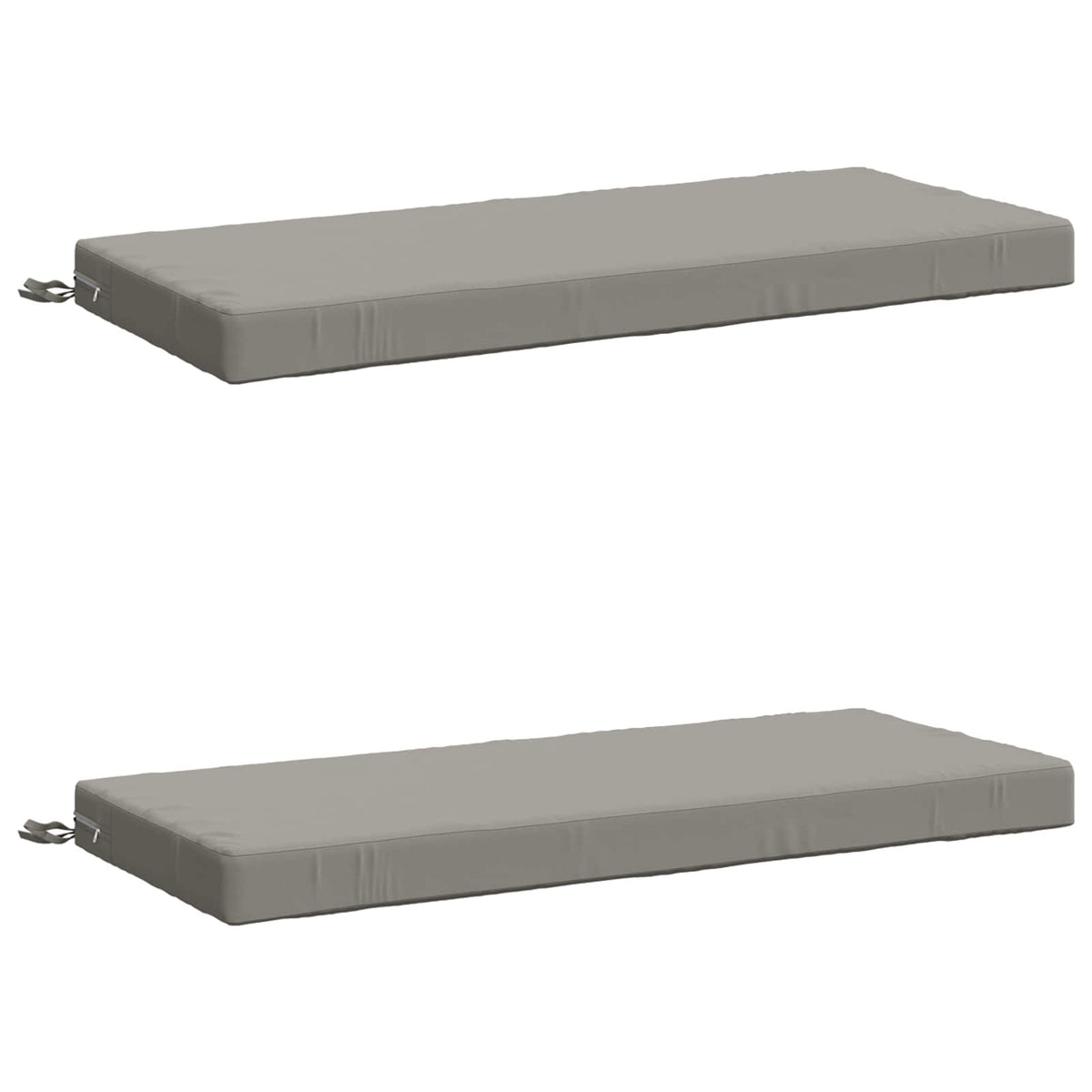 Bench Cushions SOEST 2 pcs Polyester Depth 50 cm Height 8 cm Width 110 cm Grey