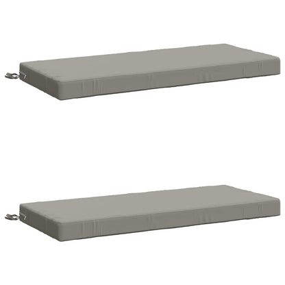Bench Cushions SOEST 2 pcs Polyester Depth 50 cm Height 8 cm Width 110 cm Grey