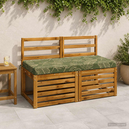 vidaXL Bench Cushions SOEST 2 pcs 100% Polyester Leaf Design 1