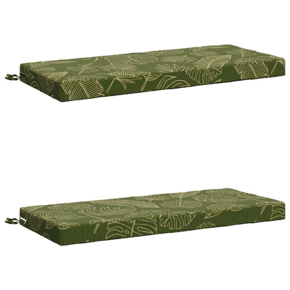 Bench Cushions SOEST 2 pcs Polyester Depth 50 cm Height 8 cm Width 110 cm Leaf design