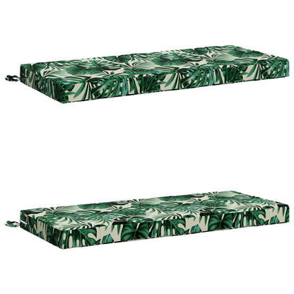vidaXL Bench Cushions SOEST 2 pcs 100% Polyester Leaf Pattern 2
