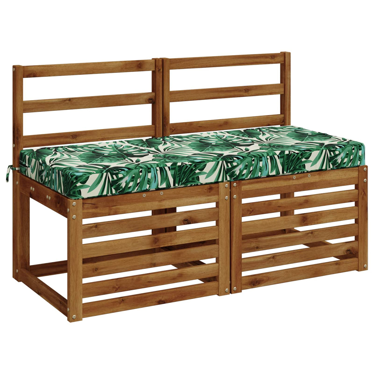 vidaXL Bench Cushions SOEST 2 pcs 100% Polyester Leaf Pattern 3