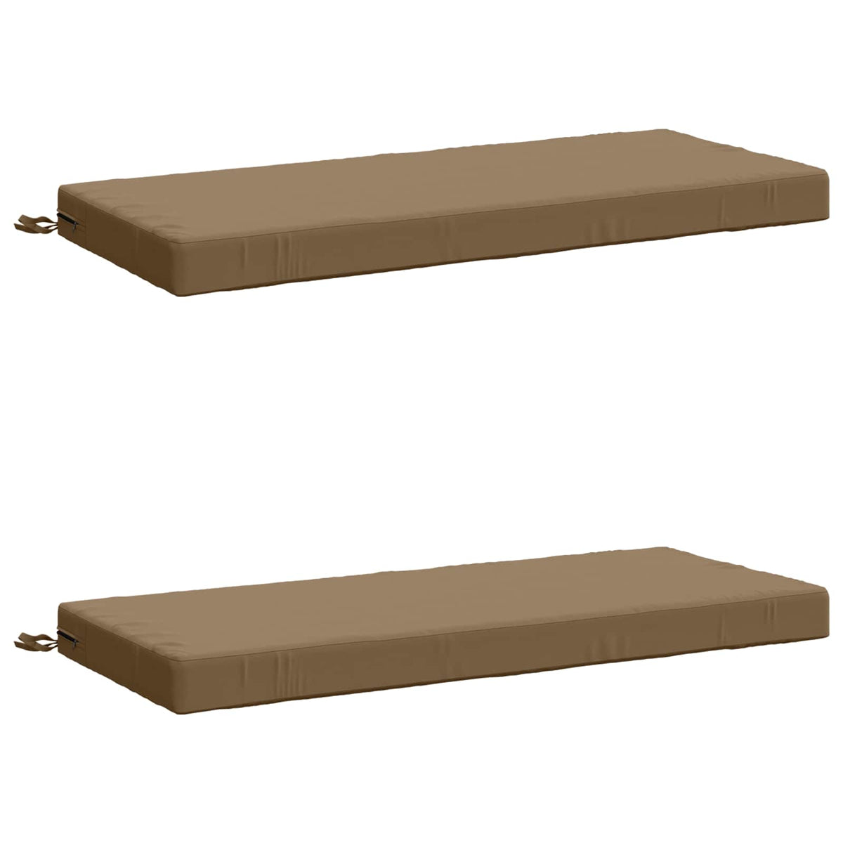 Bench Cushions SOEST 2 pcs Polyester Depth 50 cm Height 8 cm Width 110 cm Taupe