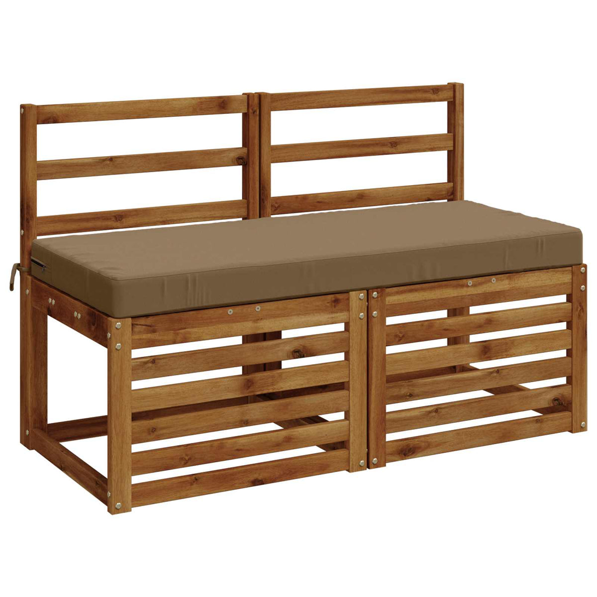 Bench Cushions SOEST 2 pcs Polyester Depth 50 cm Height 8 cm Width 110 cm Taupe