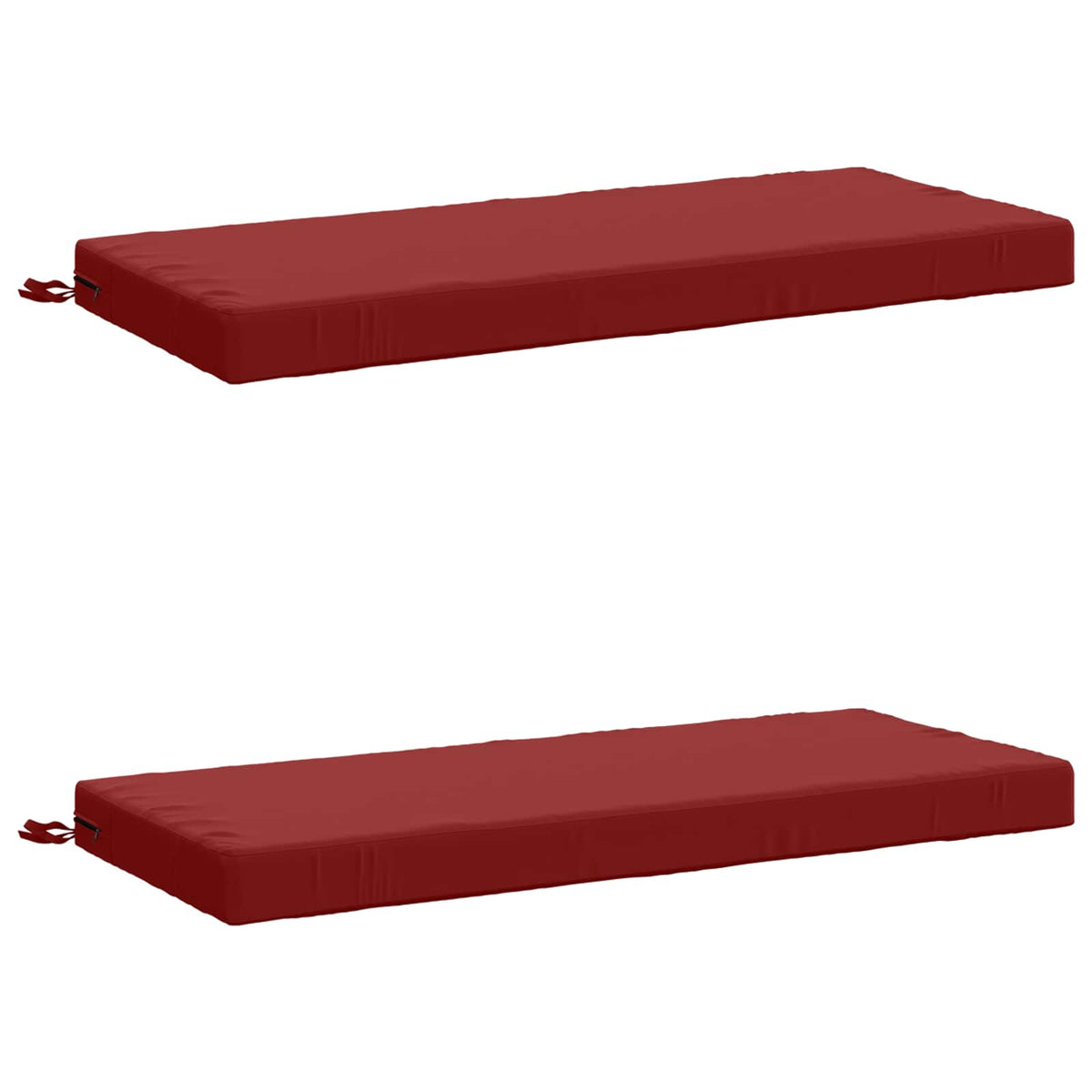 Bench Cushions SOEST 2 pcs 100% Polyester Wine Red