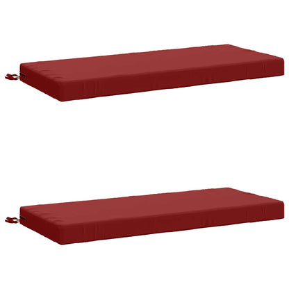 Bench Cushions SOEST 2 pcs 100% Polyester Wine Red