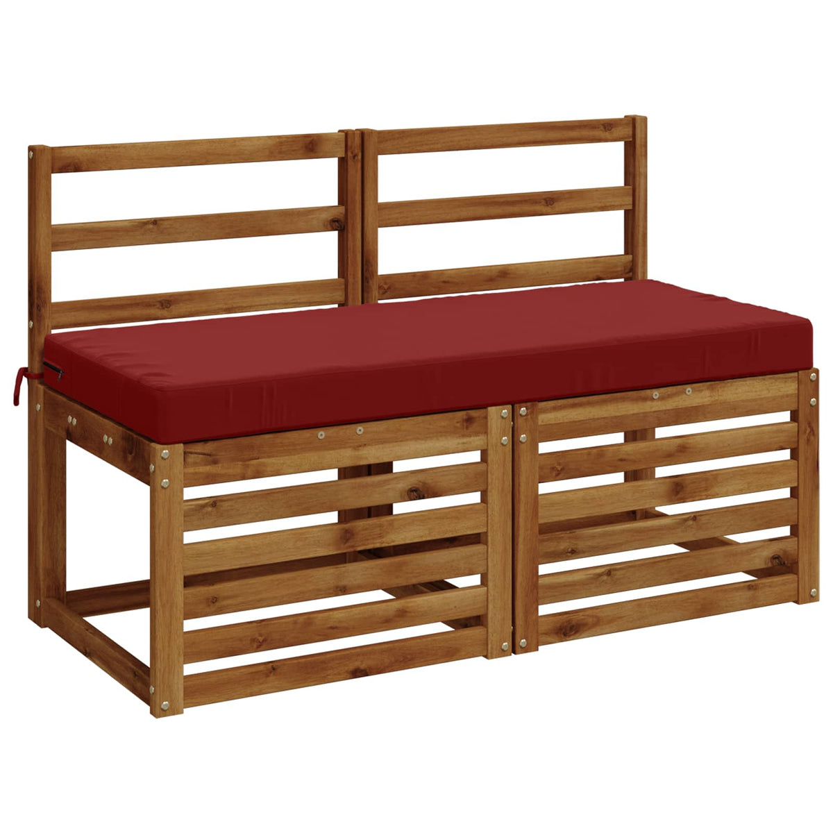 Bench Cushions SOEST 2 pcs 100% Polyester Wine Red