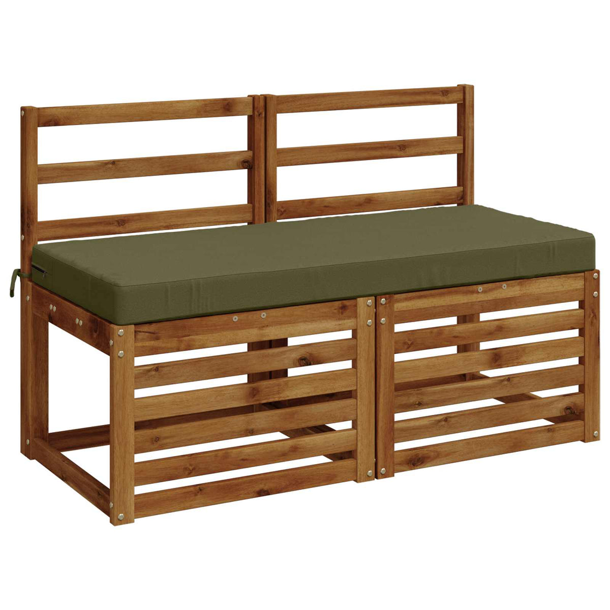Bench Cushions SOEST 2 pcs 100% Polyester Olive Green