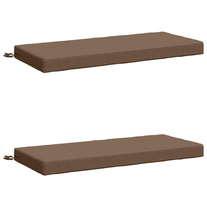 Bench Cushions SOEST 2 pcs 100% Polyester Taupe