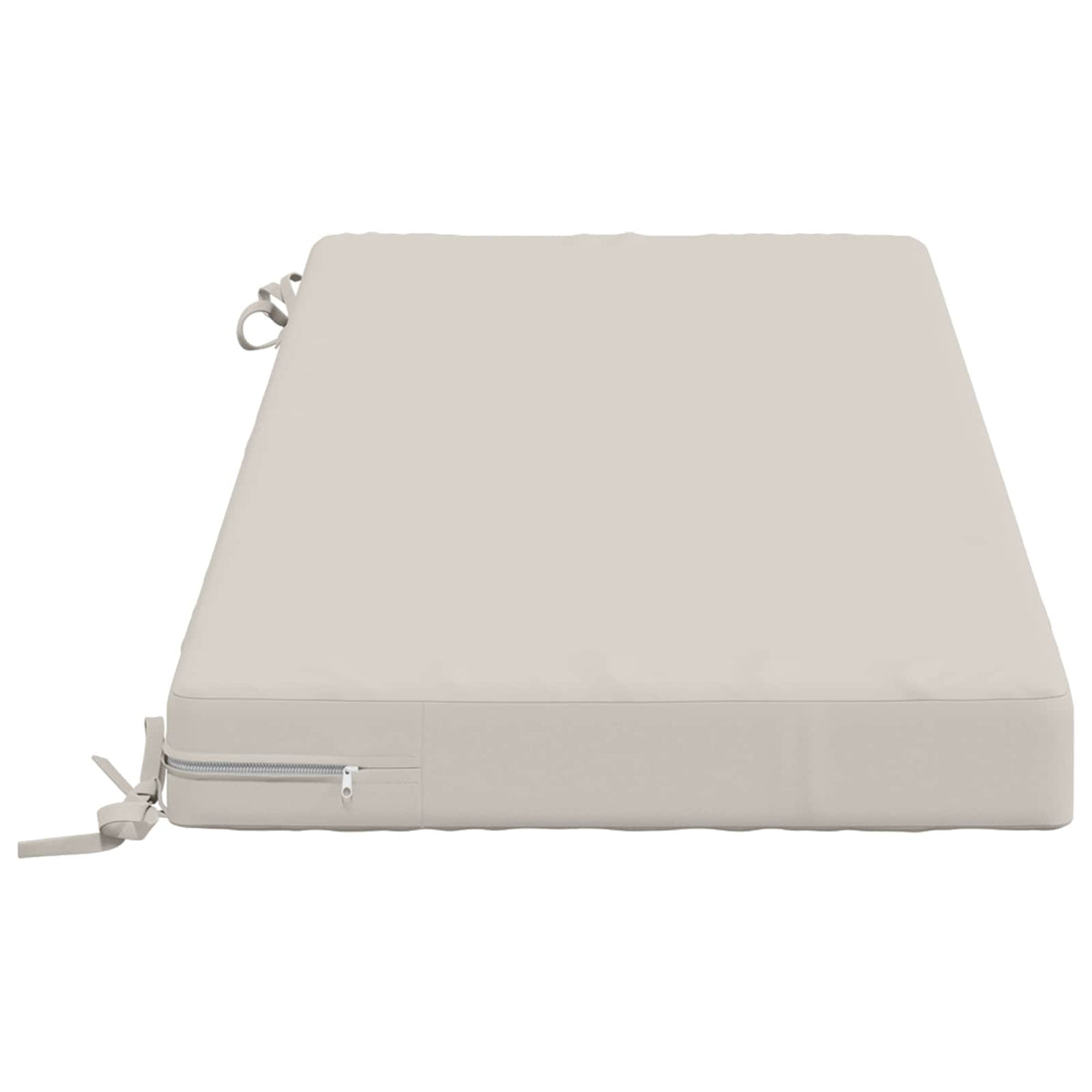 vidaXL Bench Cushions SOEST 2 pcs 100% Polyester White 120 x 50 x 8 cm 5