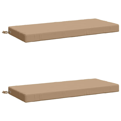 Bench Cushions SOEST 2 pcs 100% Polyester Sand