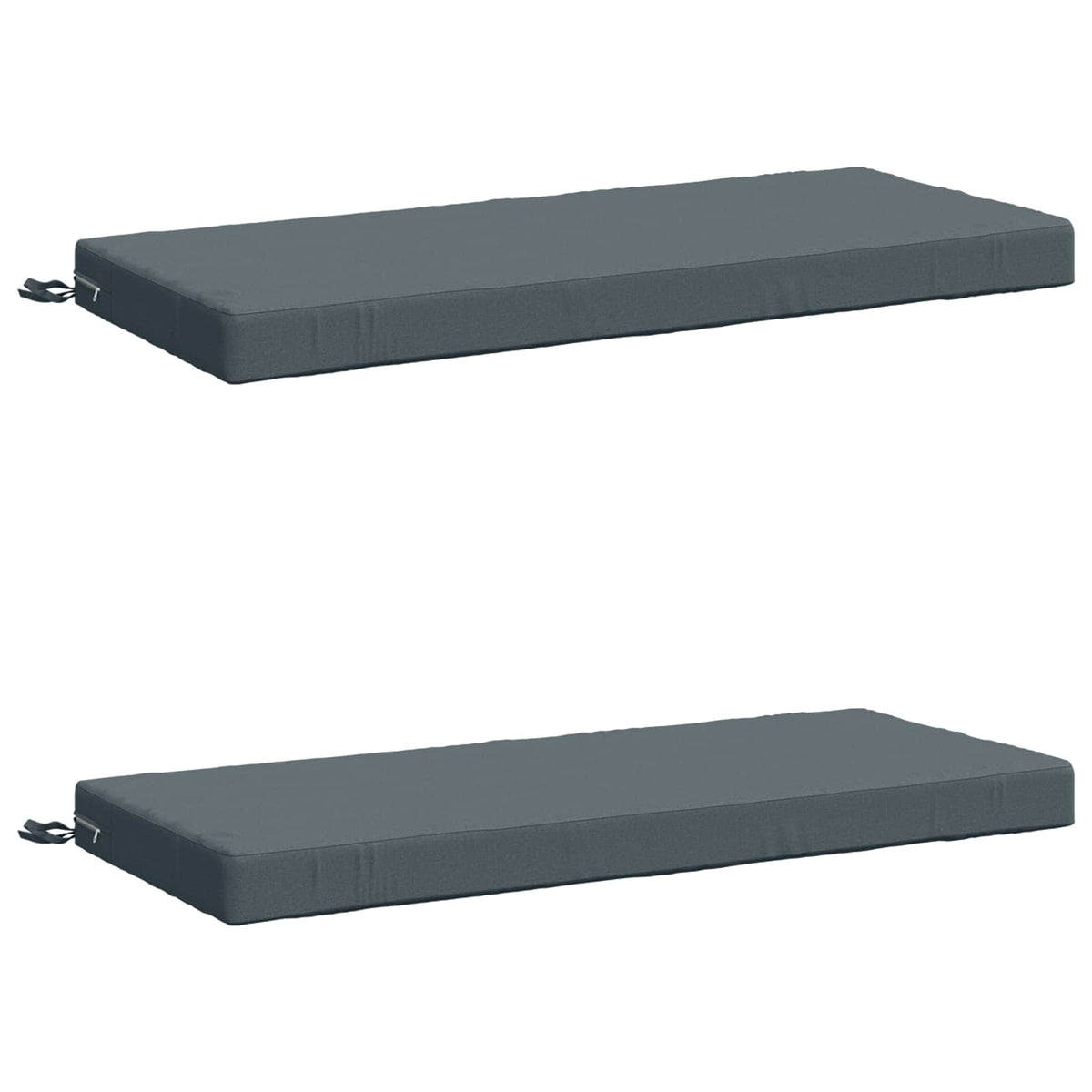 vidaXL Bench Cushions SOEST 2 pcs 100% Polyester Blue 120 x 50 x 8 cm 2